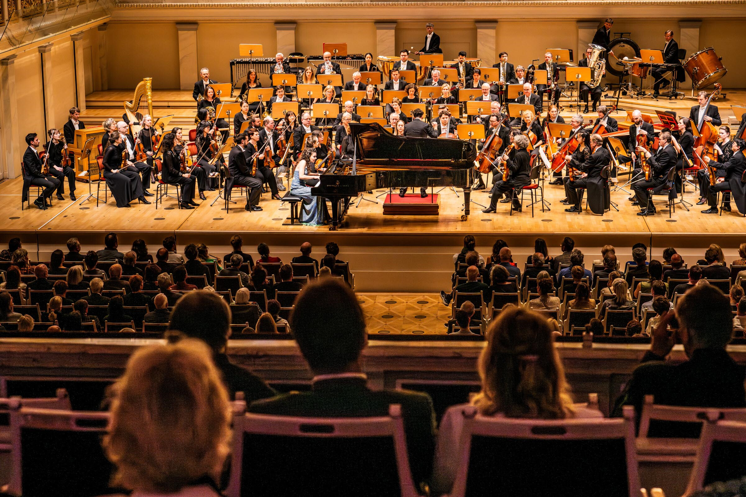 Publikum blickt auf das Orchester